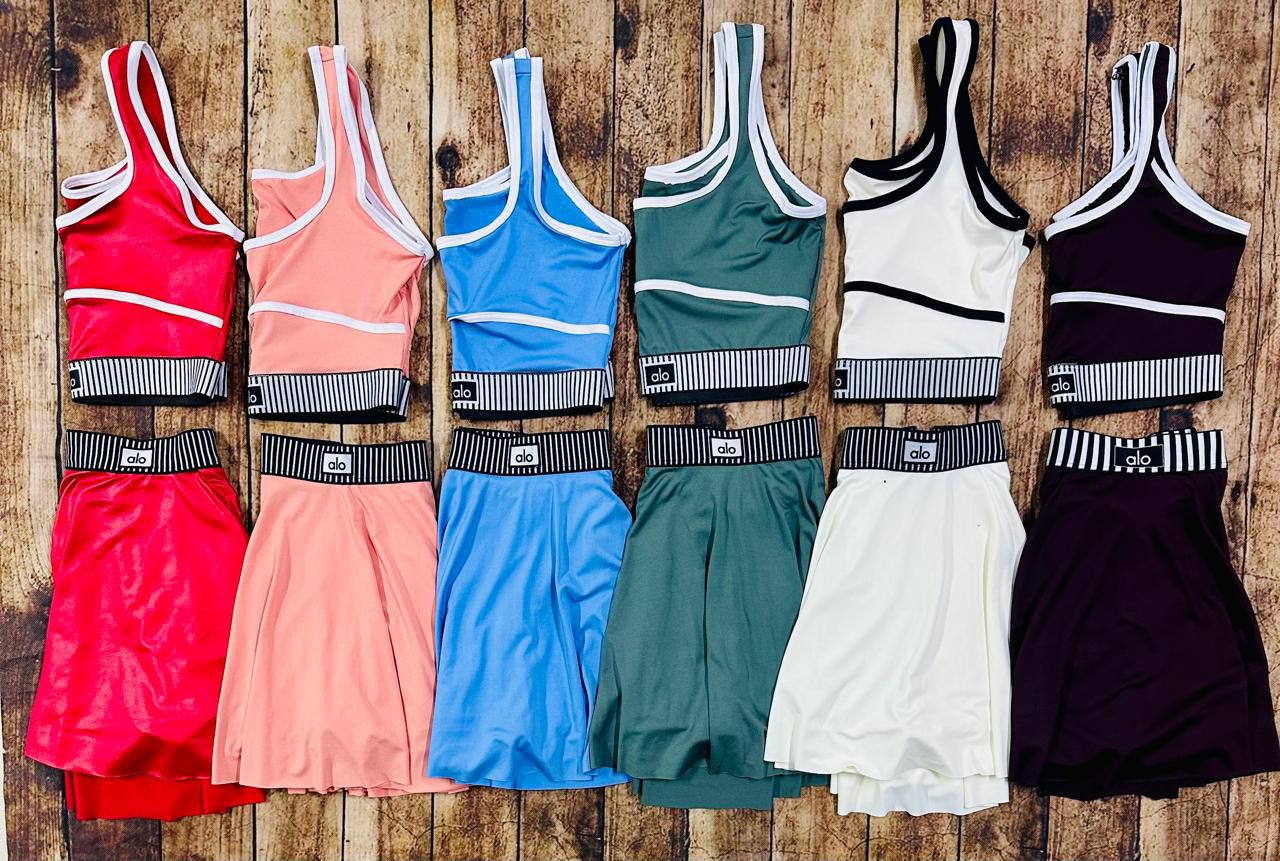 Set deportivo falda colores oscuros (PREVENTA)